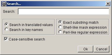 Search dialog